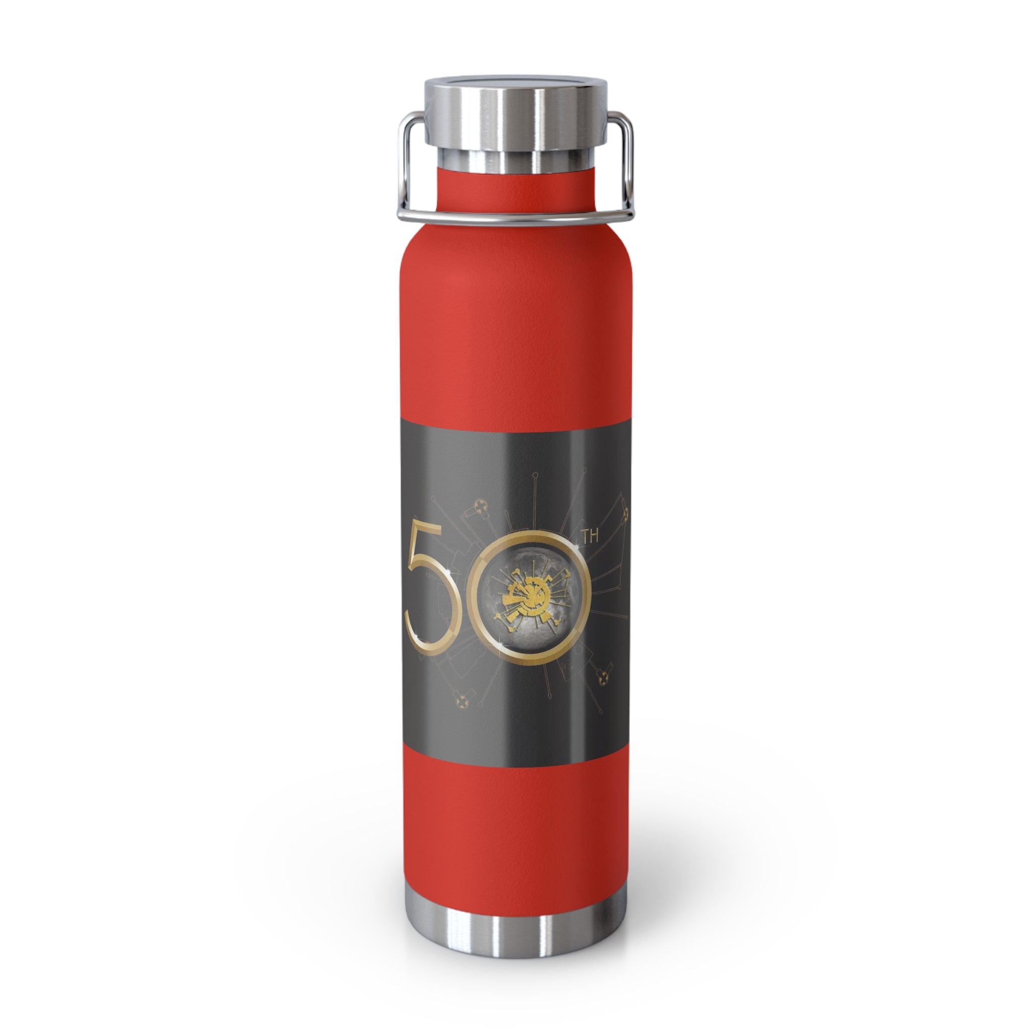 Manchester Graphic Insulated Water Bottle — 22oz Copper Vacuum Flask - Style 'D'