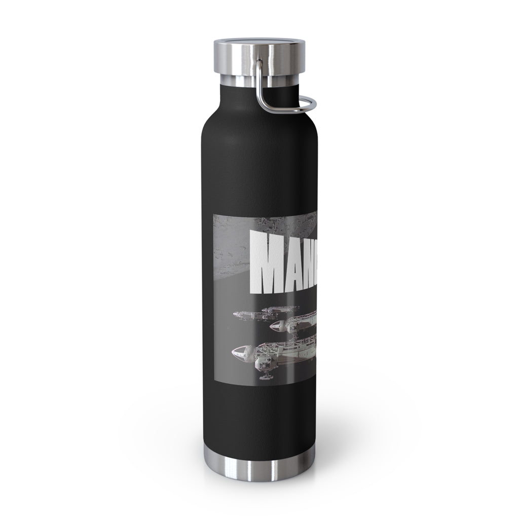 Manchester Graphic Insulated Water Bottle — 22oz Copper Vacuum Flask - Style 'B'