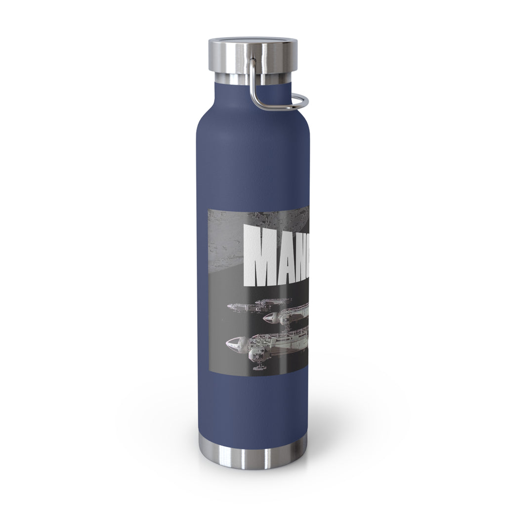 Manchester Graphic Insulated Water Bottle — 22oz Copper Vacuum Flask - Style 'B'