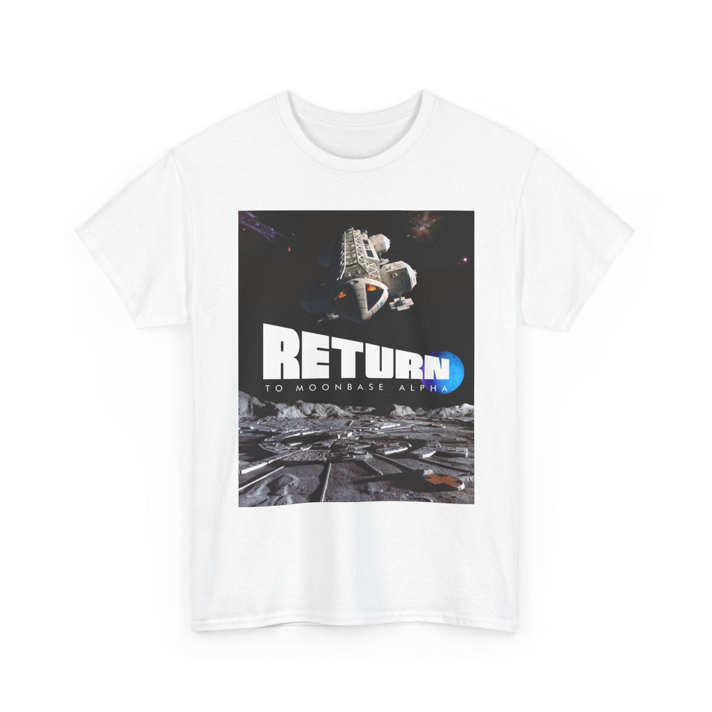 Return to Moonbase Tee — Retro Space Exploration Graphic T-Shirt