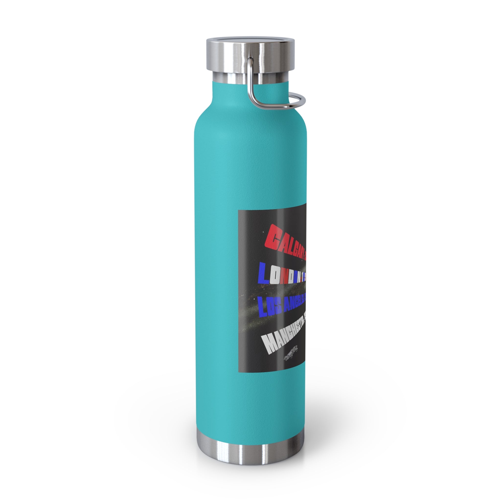 Manchester Graphic Insulated Water Bottle — 22oz Copper Vacuum Flask - Style 'C'