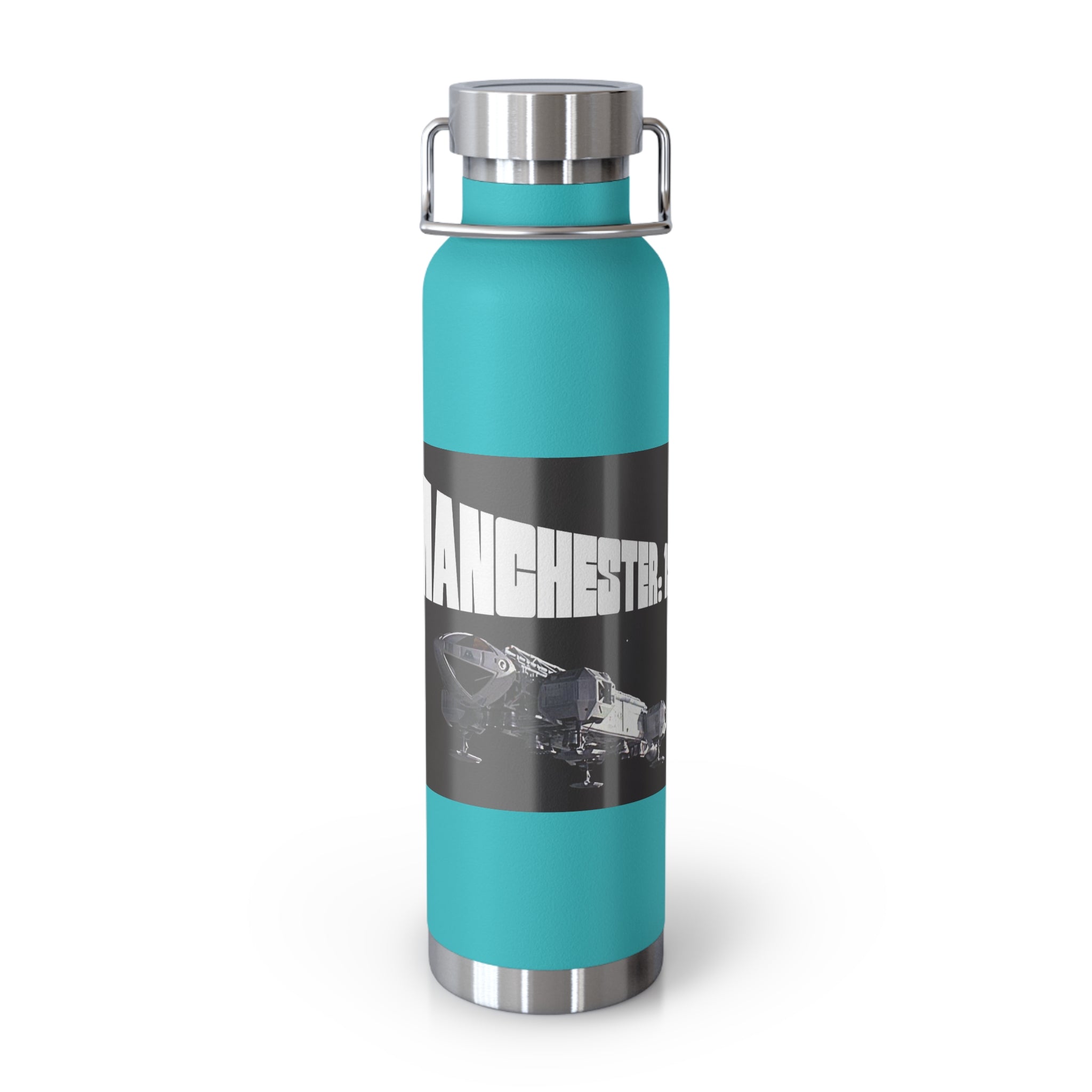 Manchester Graphic Insulated Water Bottle — 22oz Copper Vacuum Flask - Style 'A'