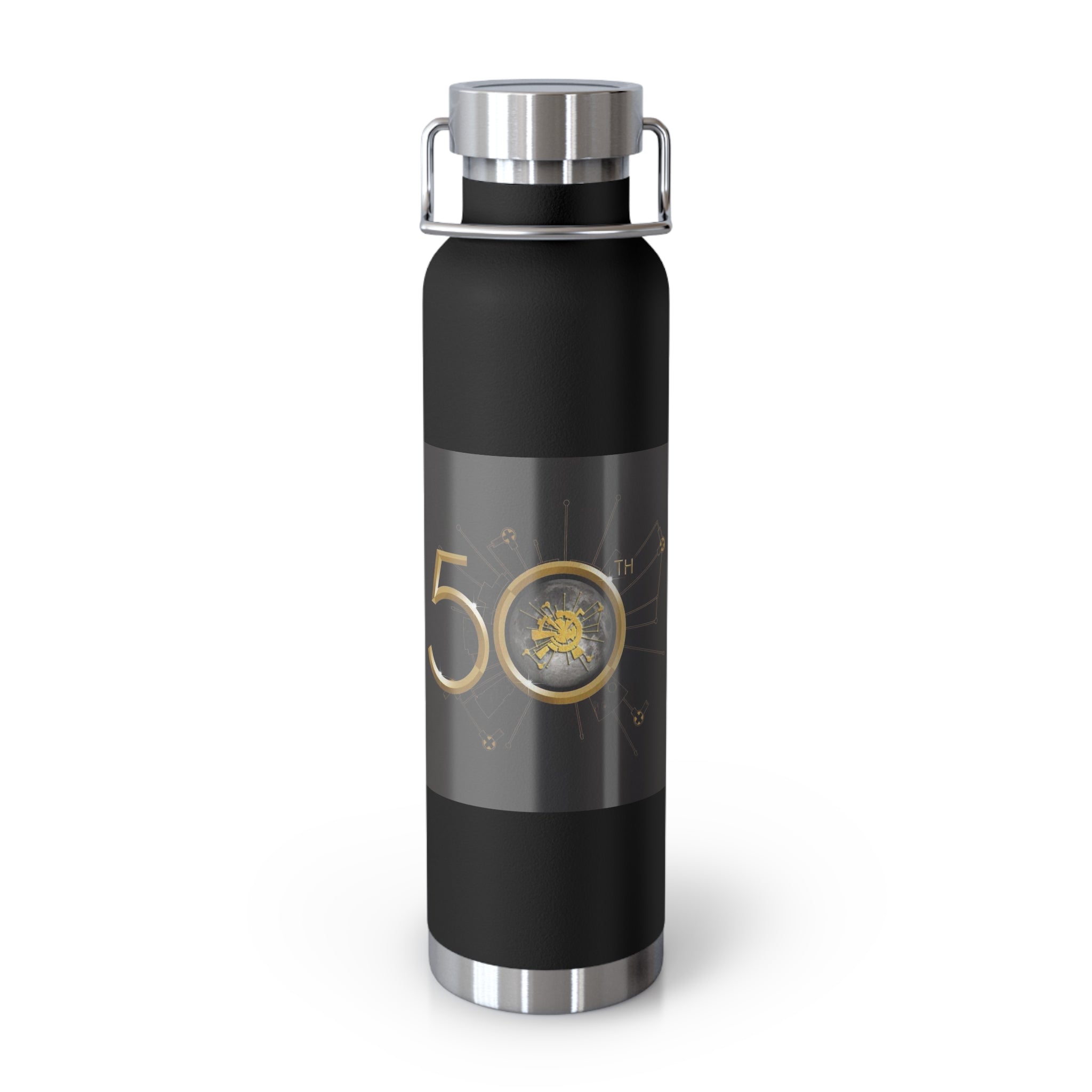 Manchester Graphic Insulated Water Bottle — 22oz Copper Vacuum Flask - Style 'D'