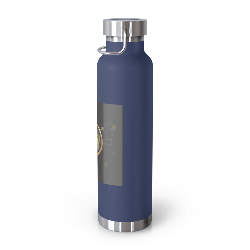 Manchester Graphic Insulated Water Bottle — 22oz Copper Vacuum Flask - Style 'D'