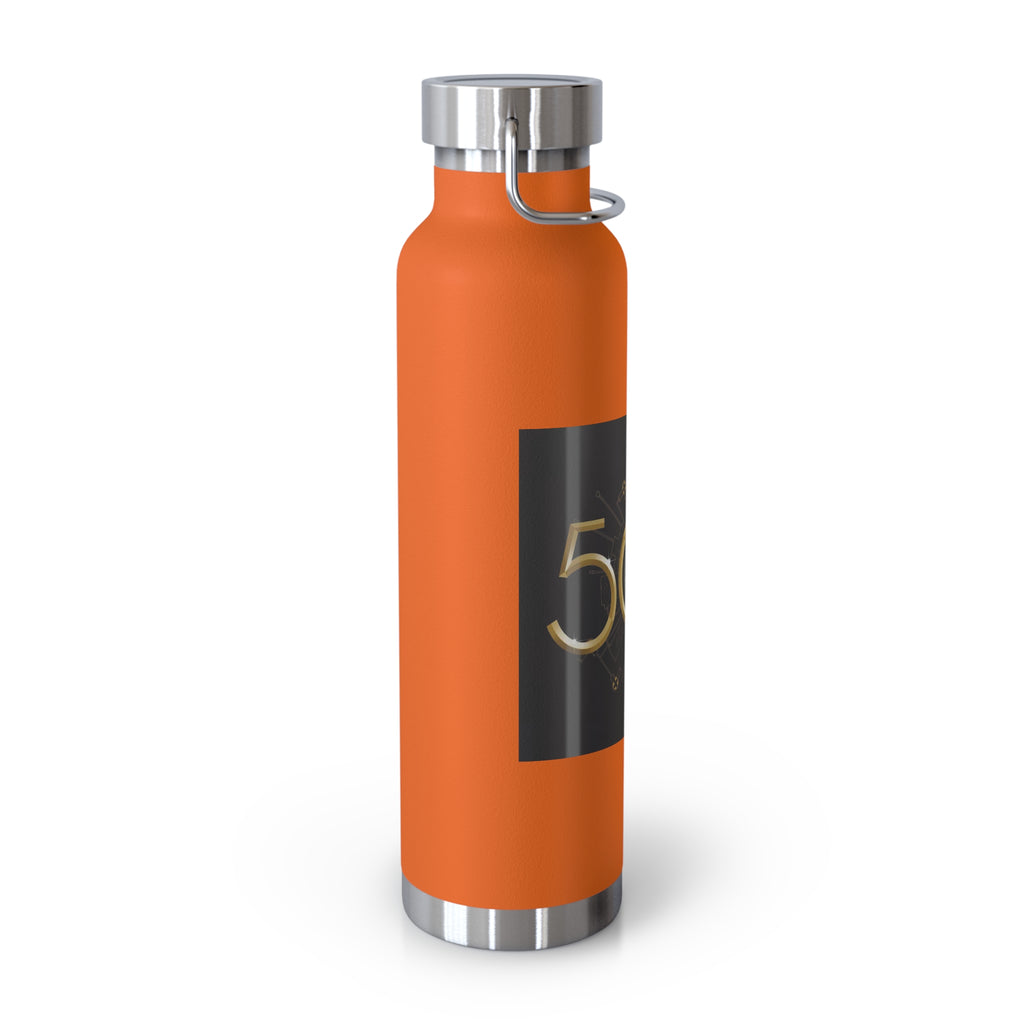 Manchester Graphic Insulated Water Bottle — 22oz Copper Vacuum Flask - Style 'D'