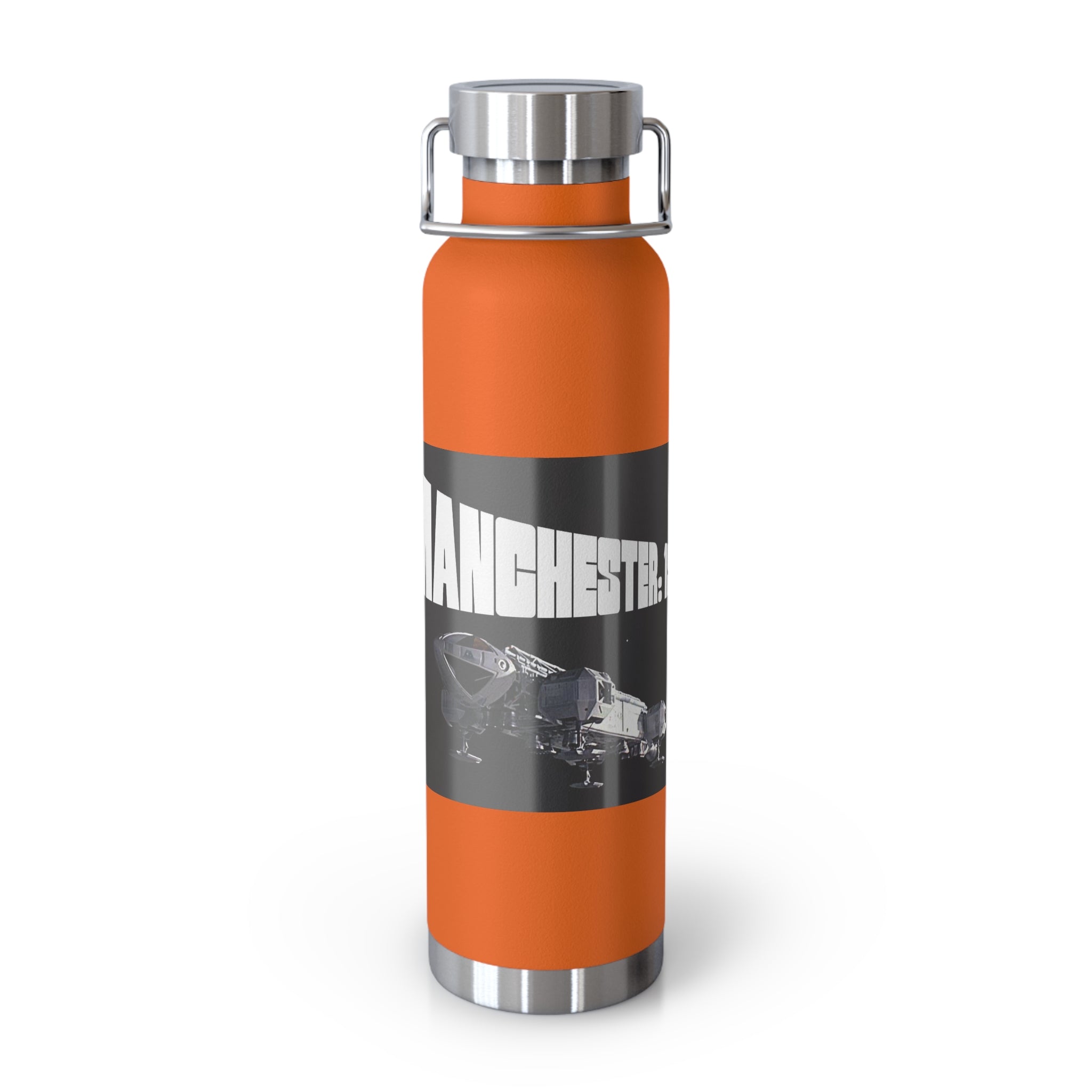 Manchester Graphic Insulated Water Bottle — 22oz Copper Vacuum Flask - Style 'A'