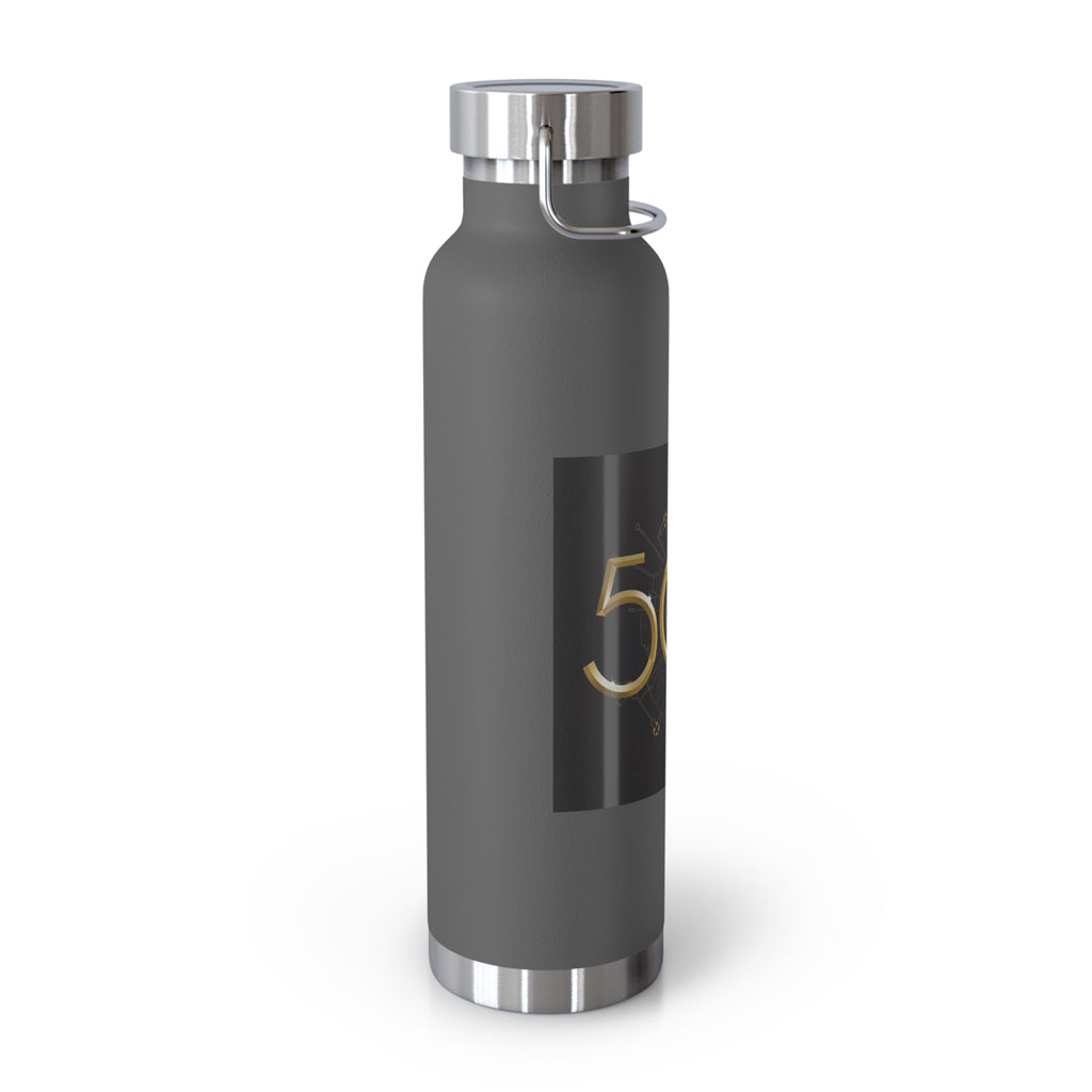Manchester Graphic Insulated Water Bottle — 22oz Copper Vacuum Flask - Style 'D'