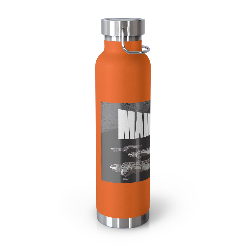 Manchester Graphic Insulated Water Bottle — 22oz Copper Vacuum Flask - Style 'B'