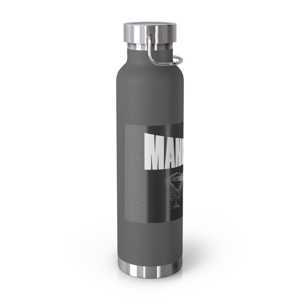 Manchester Graphic Insulated Water Bottle — 22oz Copper Vacuum Flask - Style 'A'