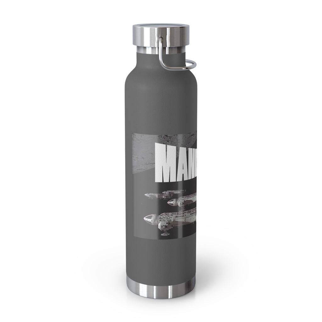 Manchester Graphic Insulated Water Bottle — 22oz Copper Vacuum Flask - Style 'B'