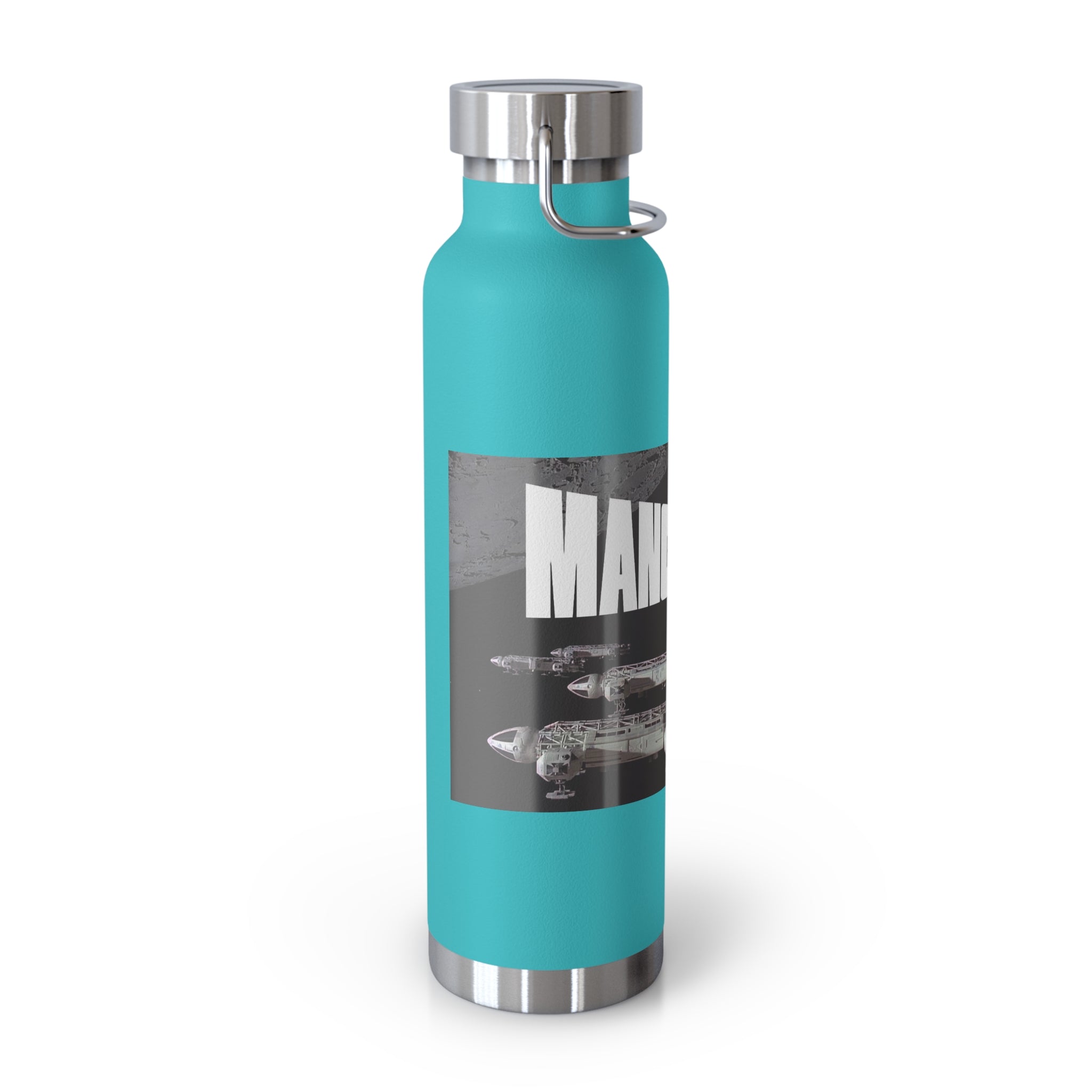 Manchester Graphic Insulated Water Bottle — 22oz Copper Vacuum Flask - Style 'B'