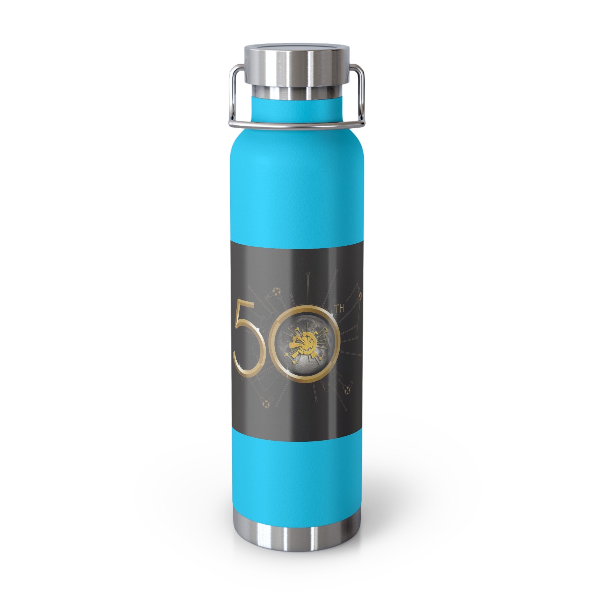 Manchester Graphic Insulated Water Bottle — 22oz Copper Vacuum Flask - Style 'D'