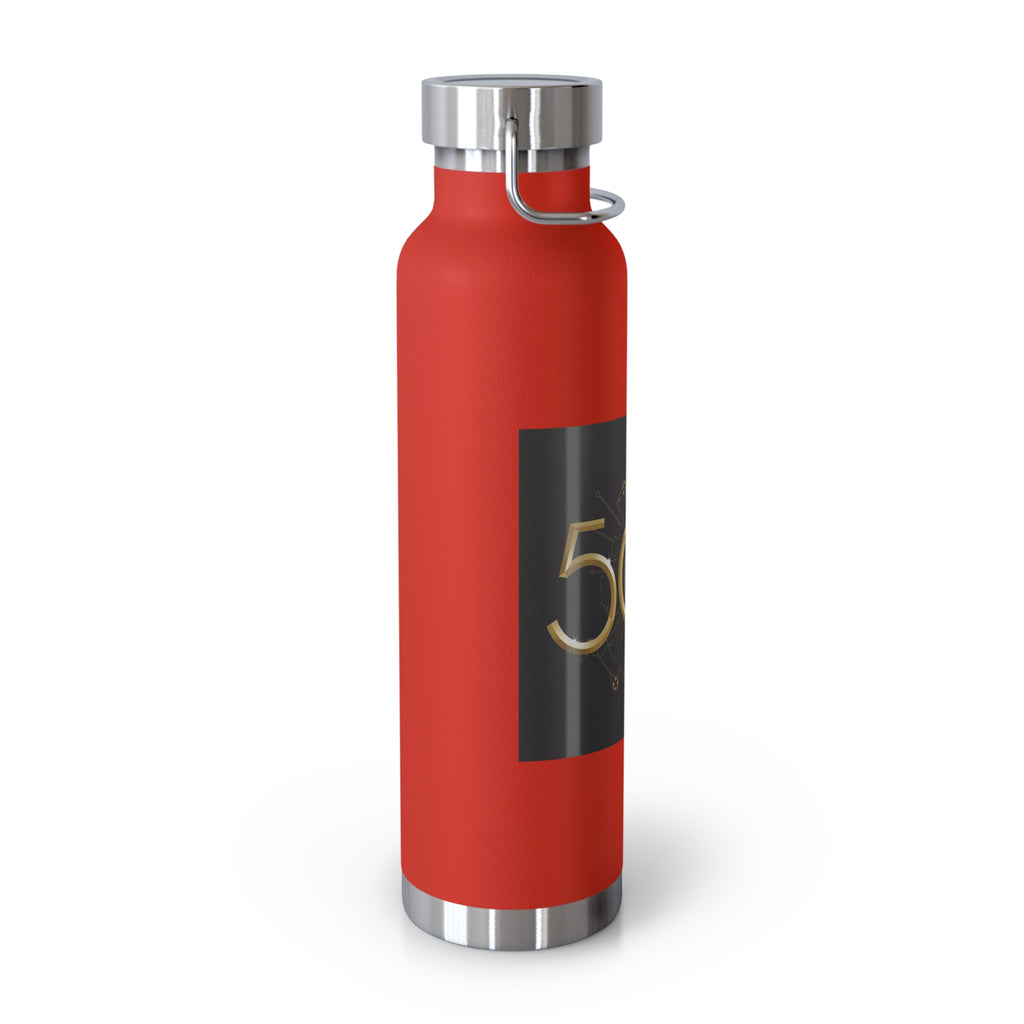 Manchester Graphic Insulated Water Bottle — 22oz Copper Vacuum Flask - Style 'D'
