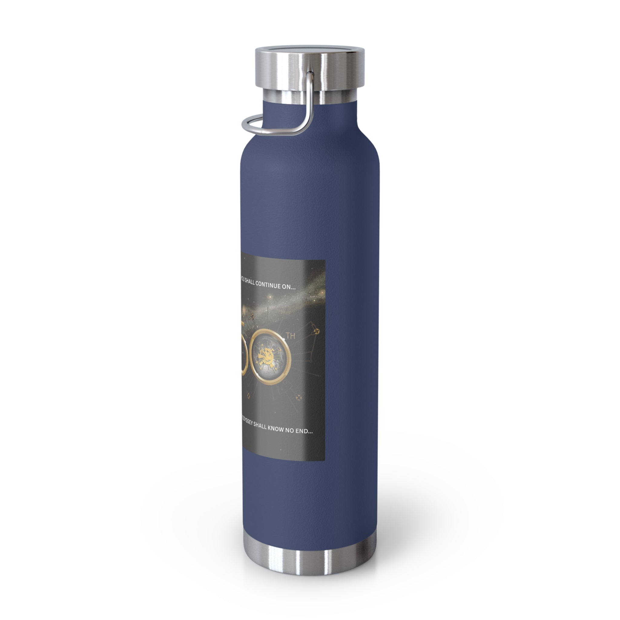 Manchester Graphic Insulated Water Bottle — 22oz Copper Vacuum Flask - Style 'C'