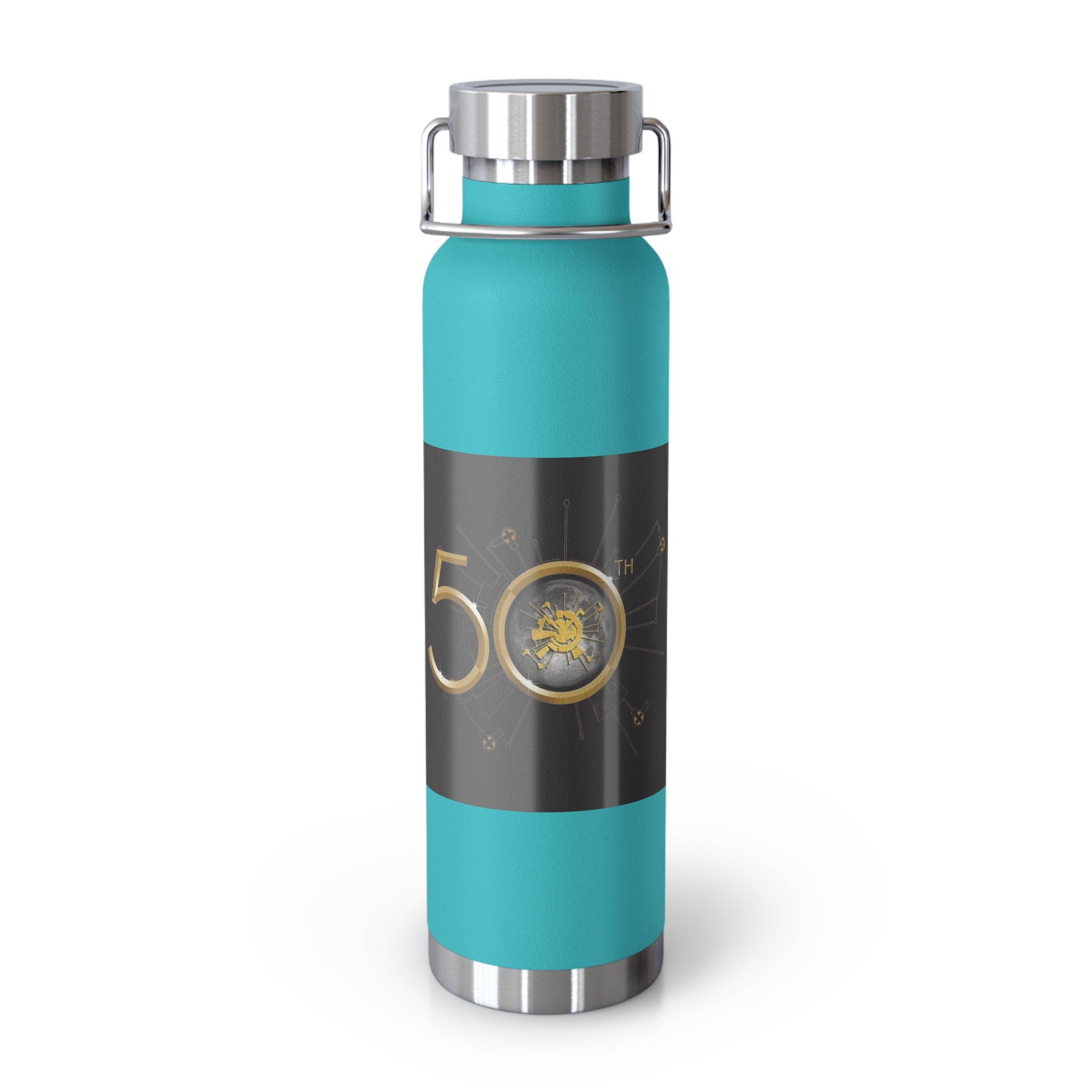 Manchester Graphic Insulated Water Bottle — 22oz Copper Vacuum Flask - Style 'D'