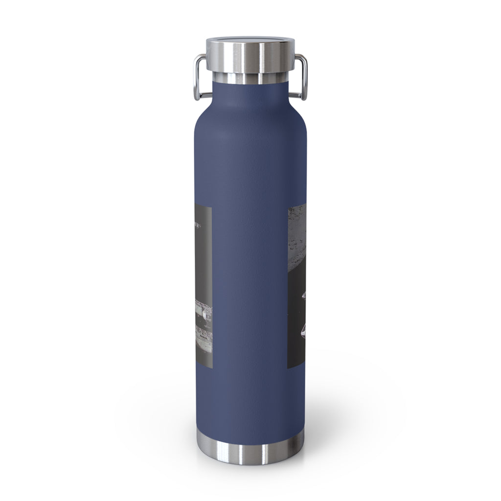 Manchester Graphic Insulated Water Bottle — 22oz Copper Vacuum Flask - Style 'B'