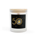 Frosted 11oz Celebration Candle — “50” Gold Anniversary Design - Style 'B'