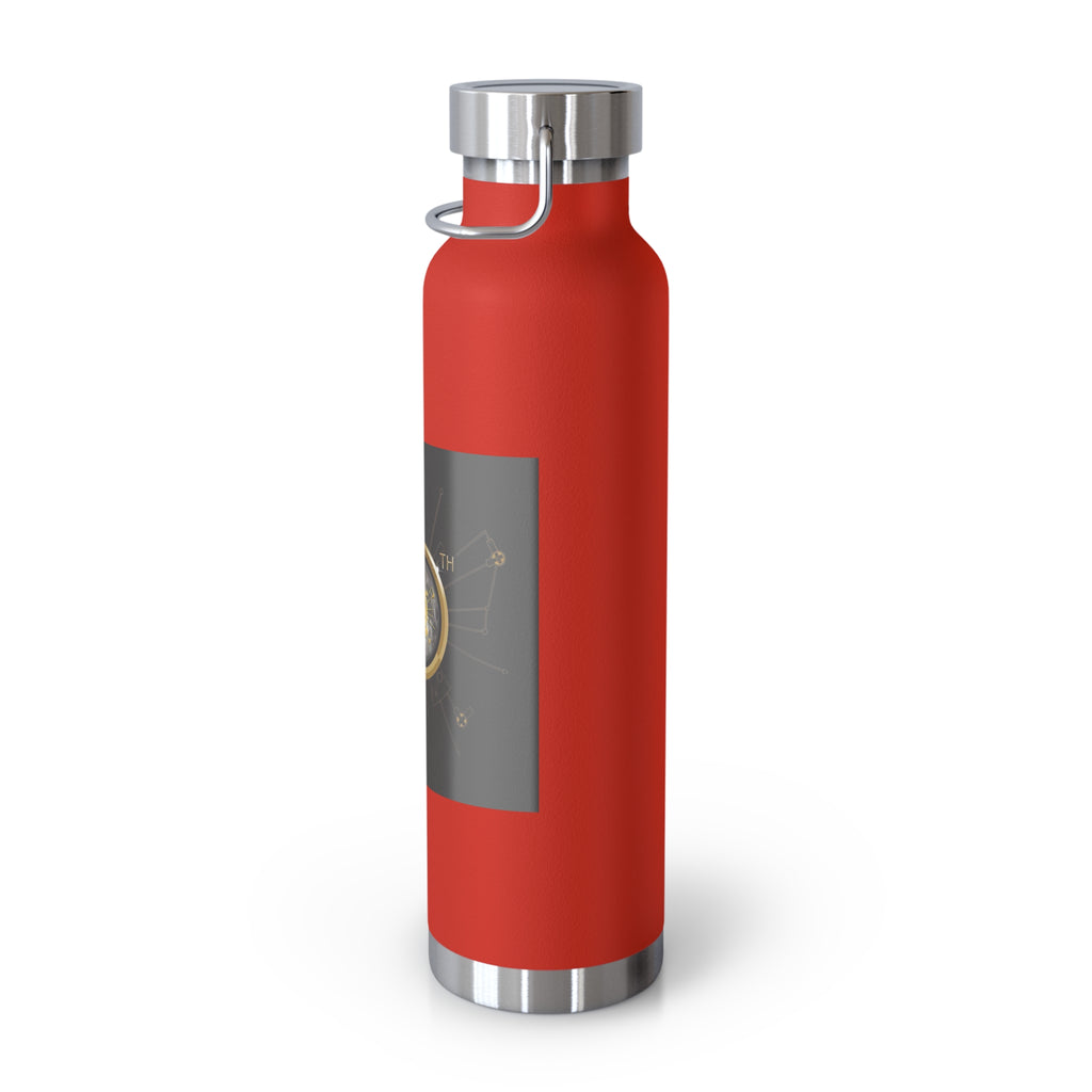Manchester Graphic Insulated Water Bottle — 22oz Copper Vacuum Flask - Style 'D'