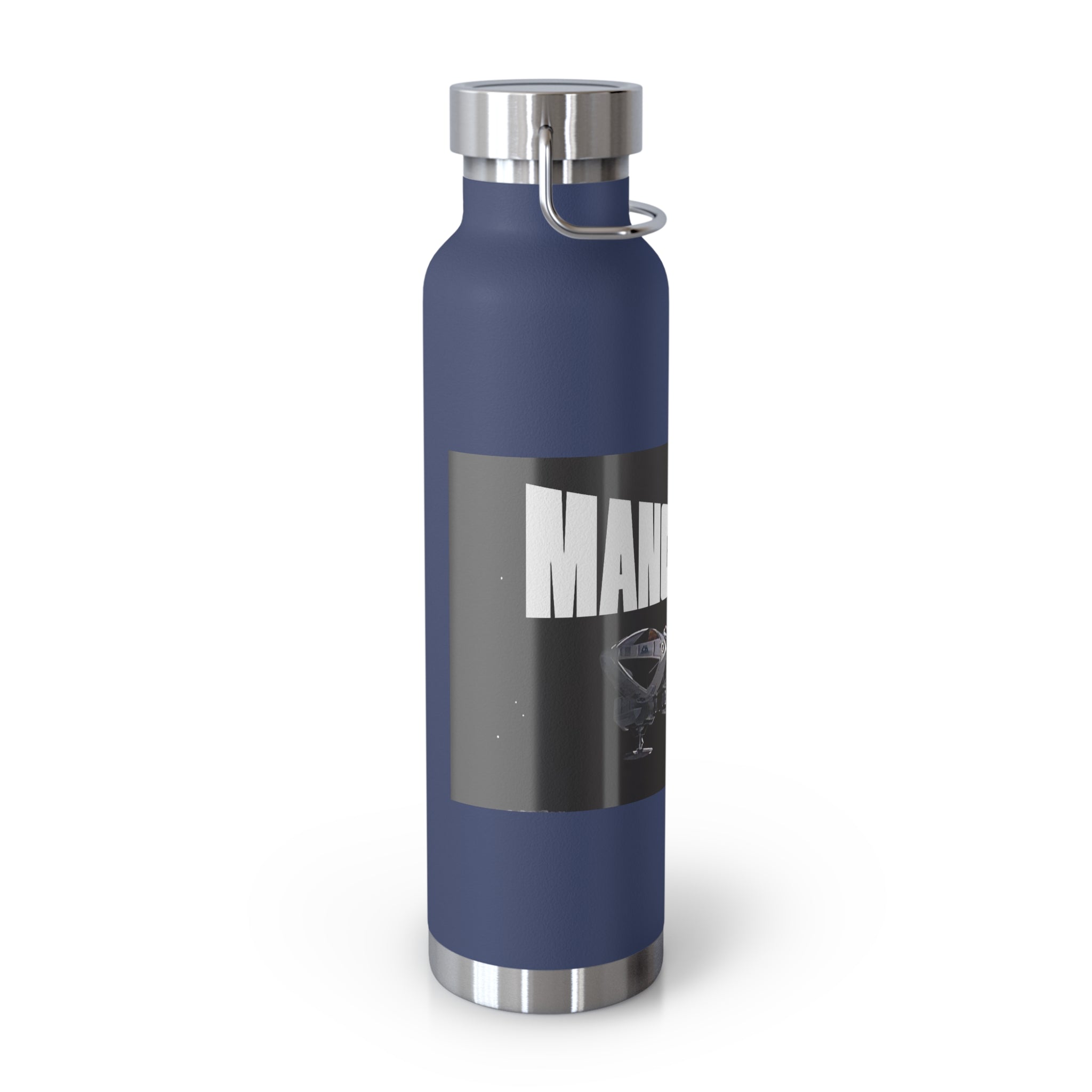 Manchester Graphic Insulated Water Bottle — 22oz Copper Vacuum Flask - Style 'A'