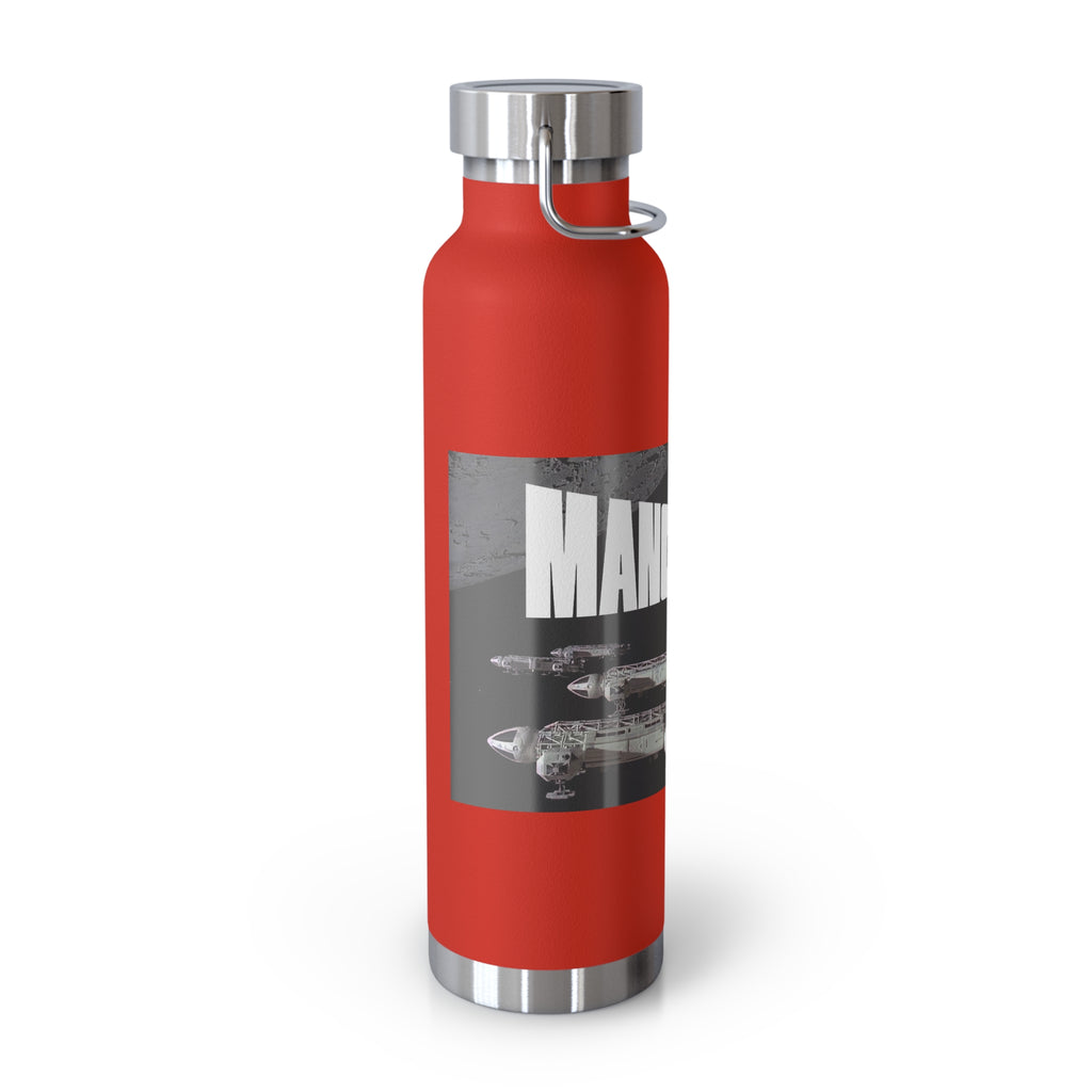 Manchester Graphic Insulated Water Bottle — 22oz Copper Vacuum Flask - Style 'B'