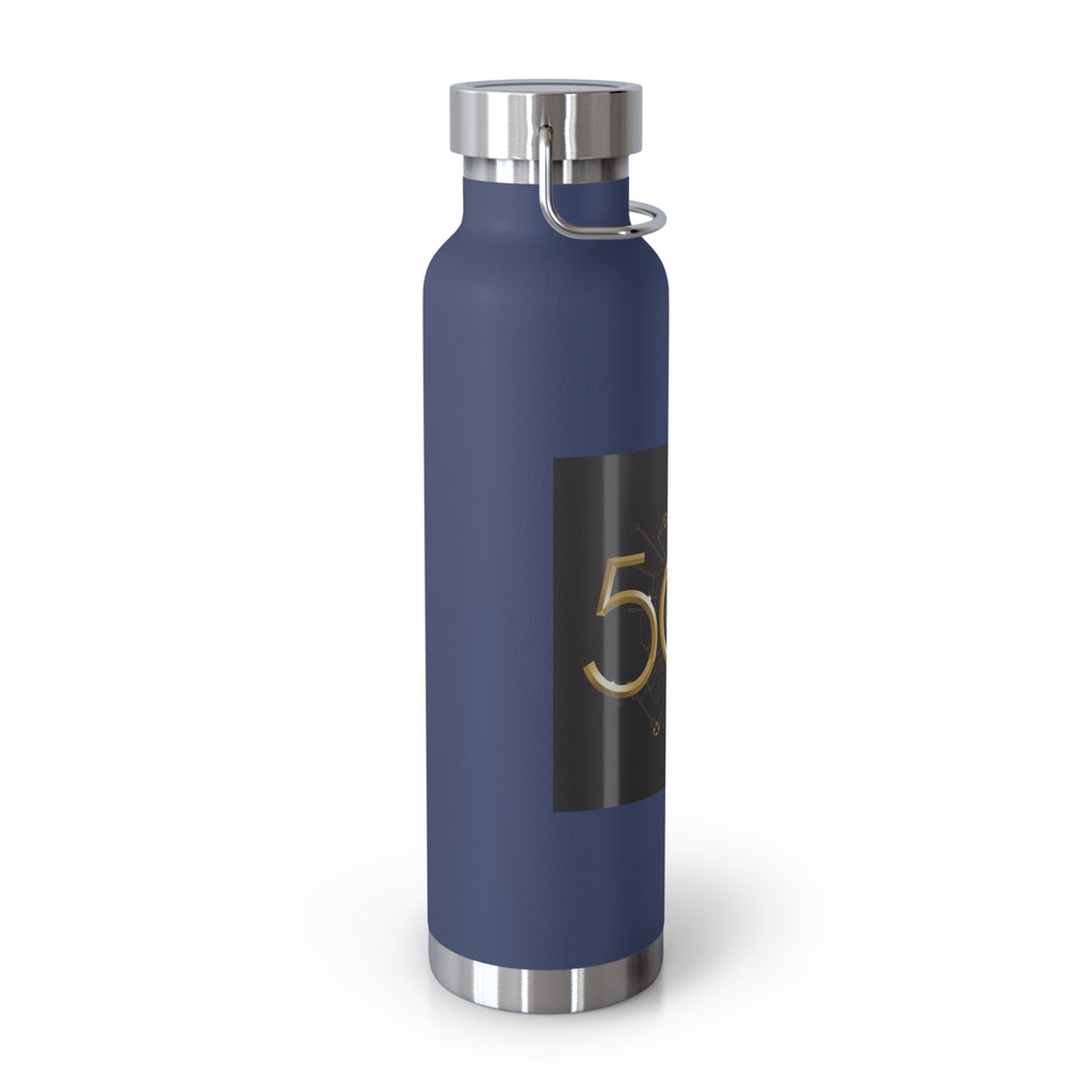 Manchester Graphic Insulated Water Bottle — 22oz Copper Vacuum Flask - Style 'D'