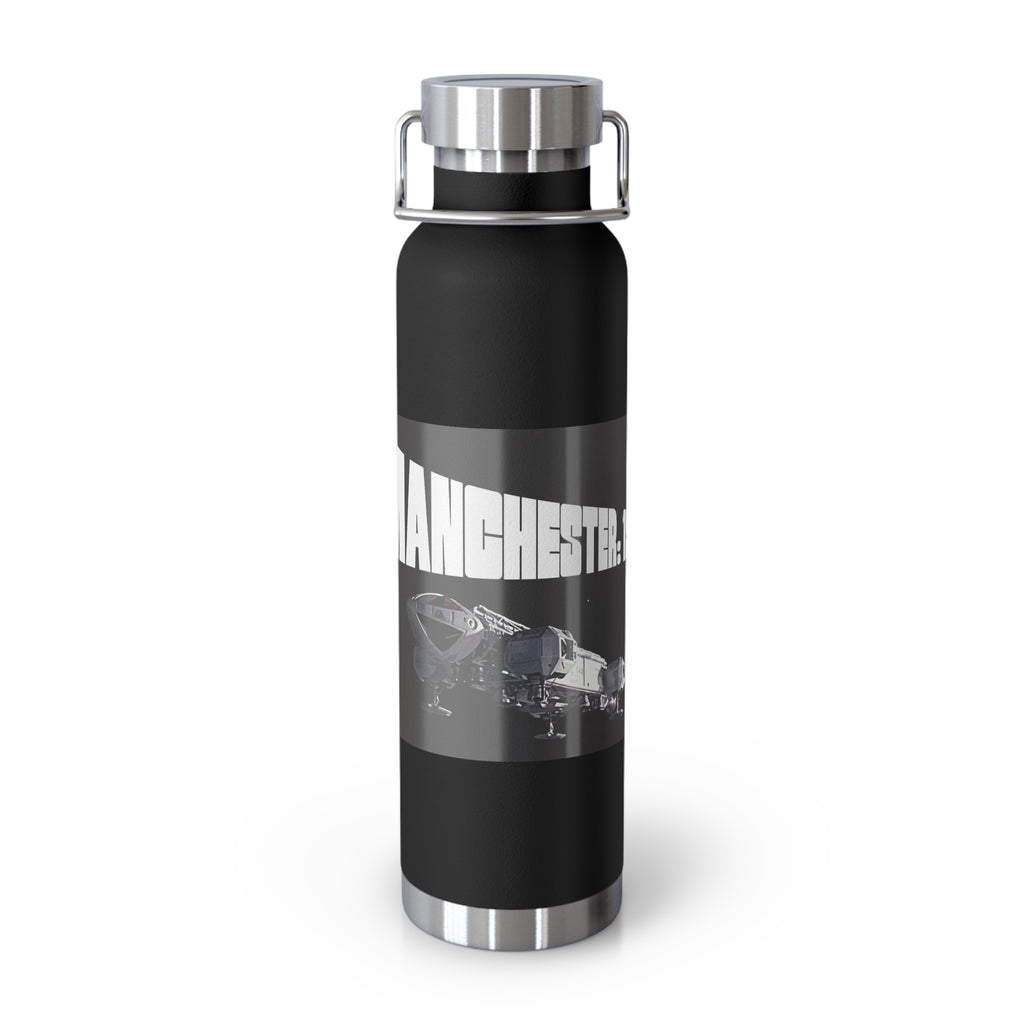 Manchester Graphic Insulated Water Bottle — 22oz Copper Vacuum Flask - Style 'A'