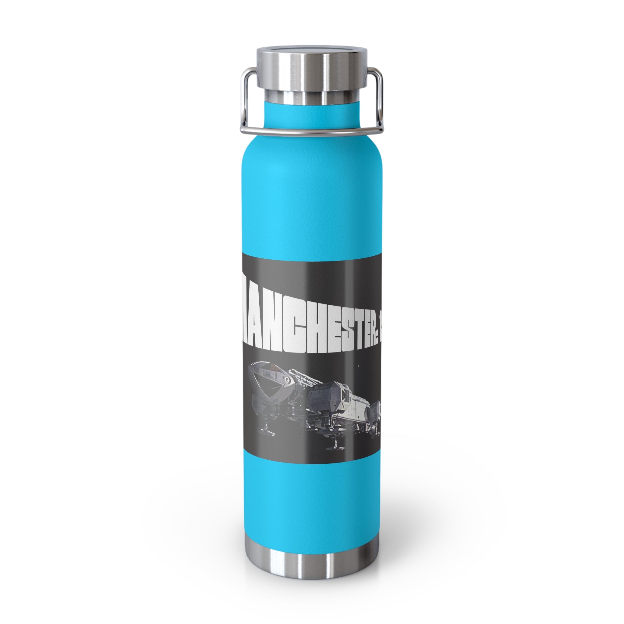Manchester Graphic Insulated Water Bottle — 22oz Copper Vacuum Flask - Style 'A'