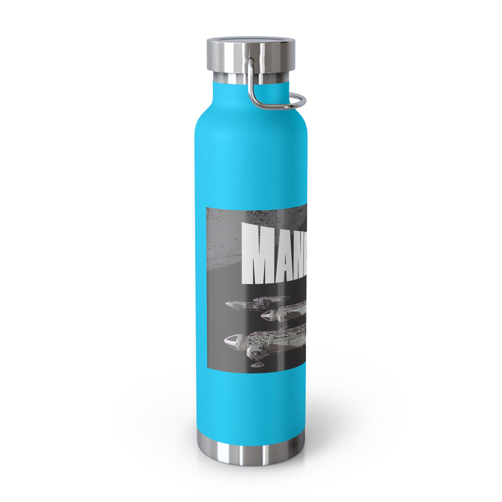 Manchester Graphic Insulated Water Bottle — 22oz Copper Vacuum Flask - Style 'B'