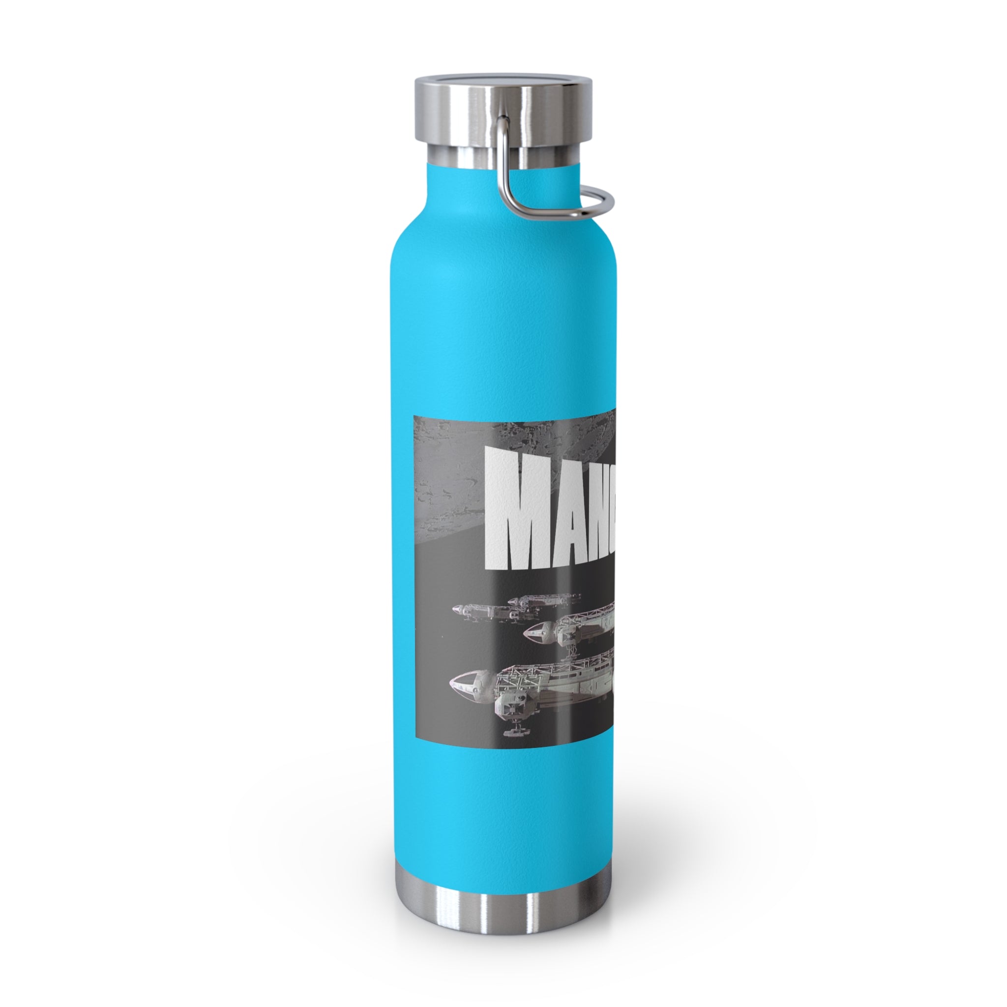 Manchester Graphic Insulated Water Bottle — 22oz Copper Vacuum Flask - Style 'B'